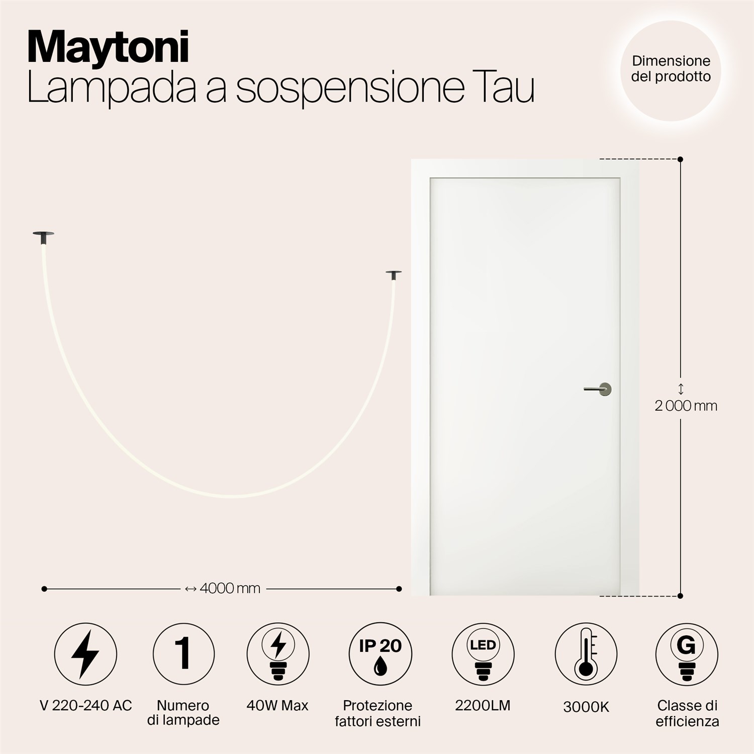 Maytoni Modern Tau Подвесной светильник цвет: черный MOD146PL-L40B3K