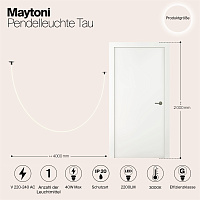 Maytoni Modern Tau Подвесной светильник цвет: черный MOD146PL-L40B3K