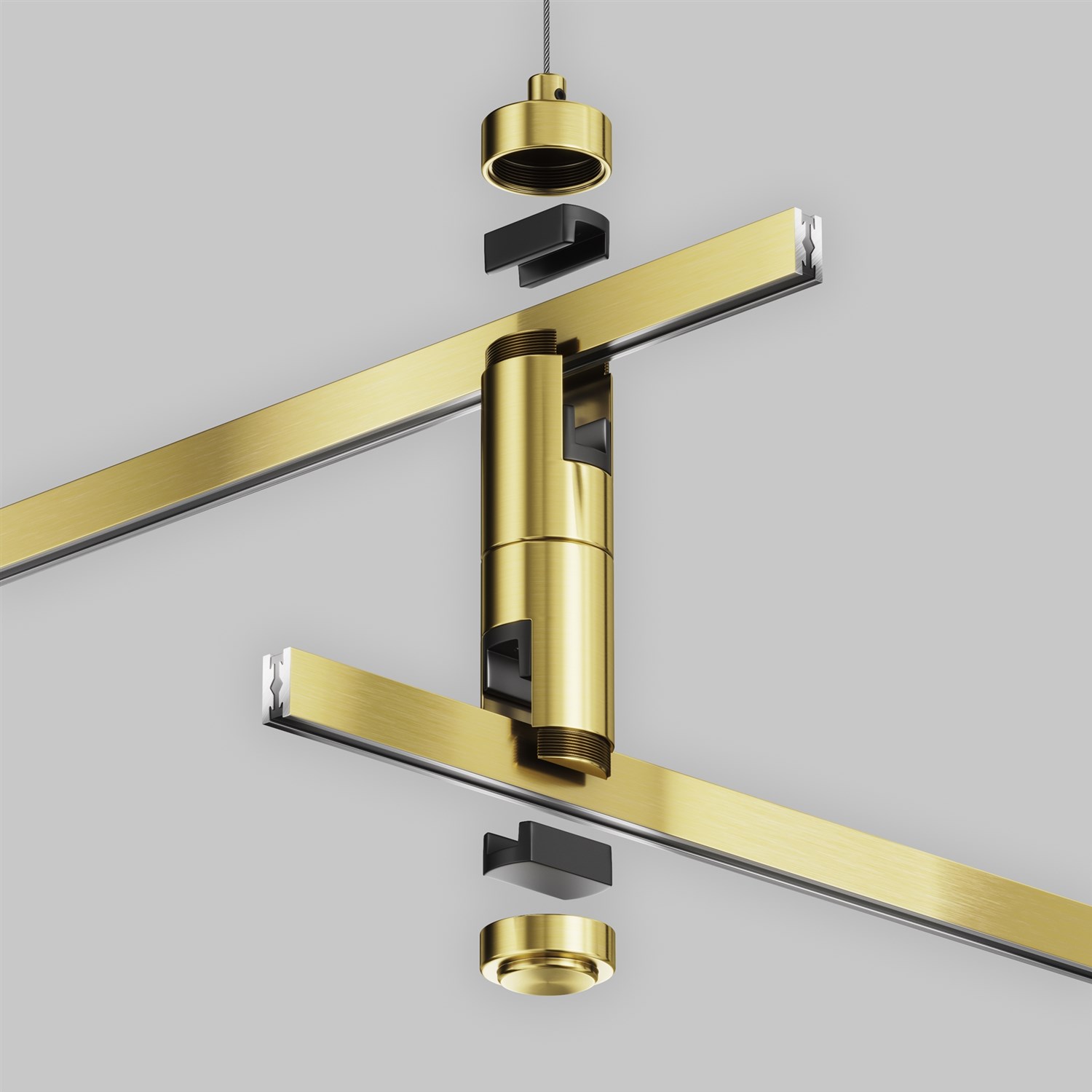 Maytoni Technical Подвес тросовый Hang двойной Flarity латунь TRA157SW-D1-BS