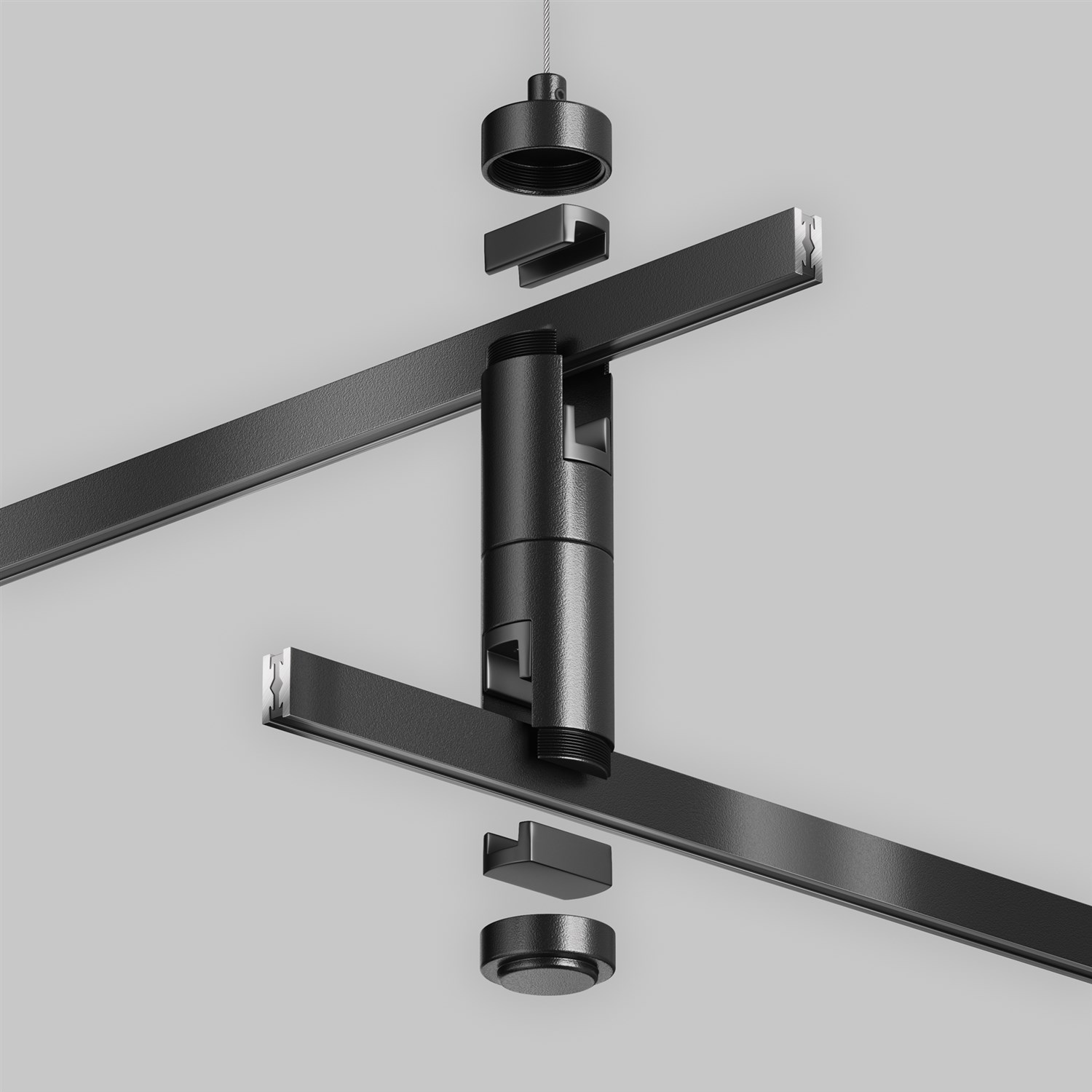 Maytoni Technical Подвес тросовый Hang двойной Flarity черный TRA157SW-D1-B