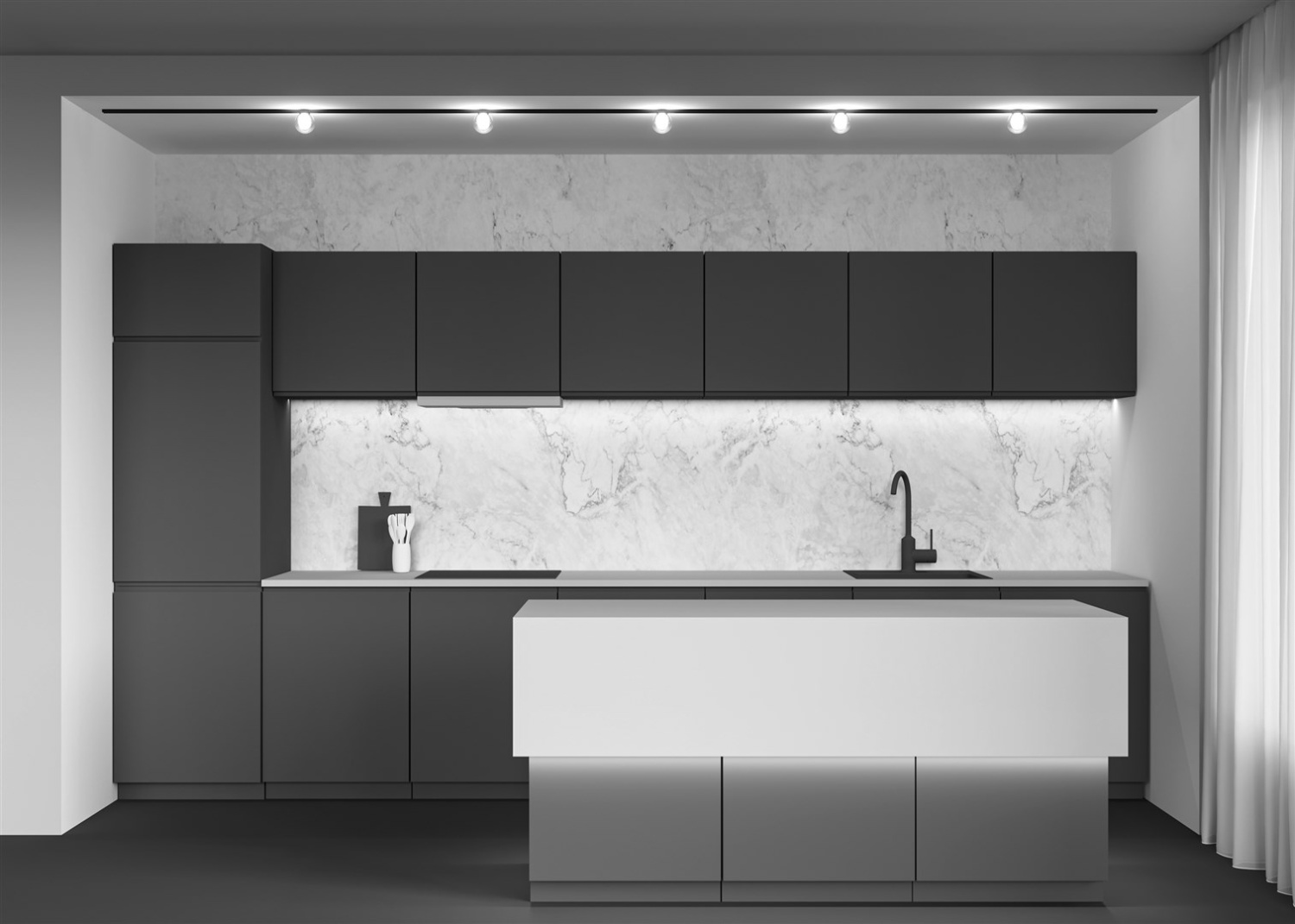 Maytoni Technical Bubble Трековый светильник цвет: черный TR181-1-4WTW-B