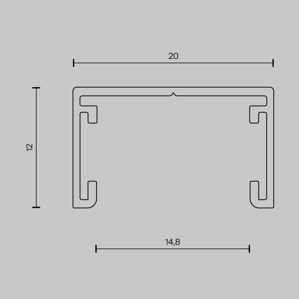 Maytoni Technical Busbar trunkings Basity Шинопровод накладной цвет: черный TRX172-111B