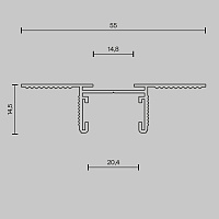 Maytoni Technical Busbar trunkings Basity Шинопровод встраиваемый цвет: черный TRX172-122B