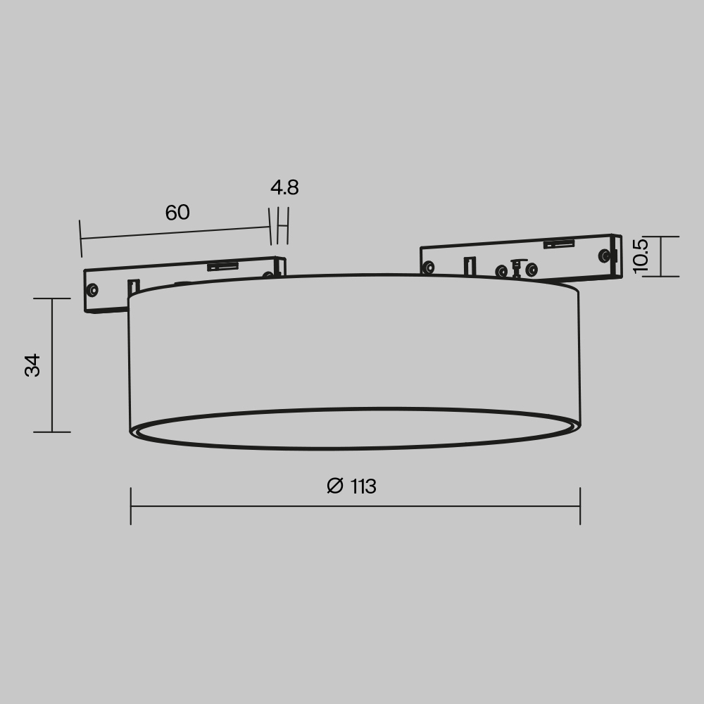 Maytoni Technical Zon Трековый светильник цвет: черный TR189-1-12W4K-BW