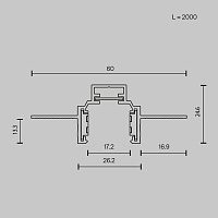 Maytoni Technical Busbar trunkings Exility Шинопровод встраиваемый цвет: белый TRXM034-422W