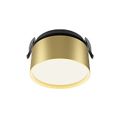 Maytoni Technical Onda Встраиваемый светильник цвет: черный и матовое золото DL024-12W4K-BMG