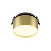 Maytoni Technical Onda Встраиваемый светильник цвет: черный и матовое золото DL024-12W3K-BMG