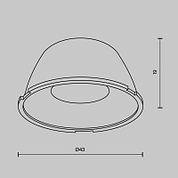 Maytoni Technical Accessories Аксессуар цвет: прозрачный LensD43-36