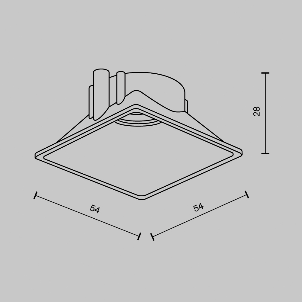 Maytoni Technical Accessories Аксессуар цвет: латунь Ring8-10W-SQ-BS