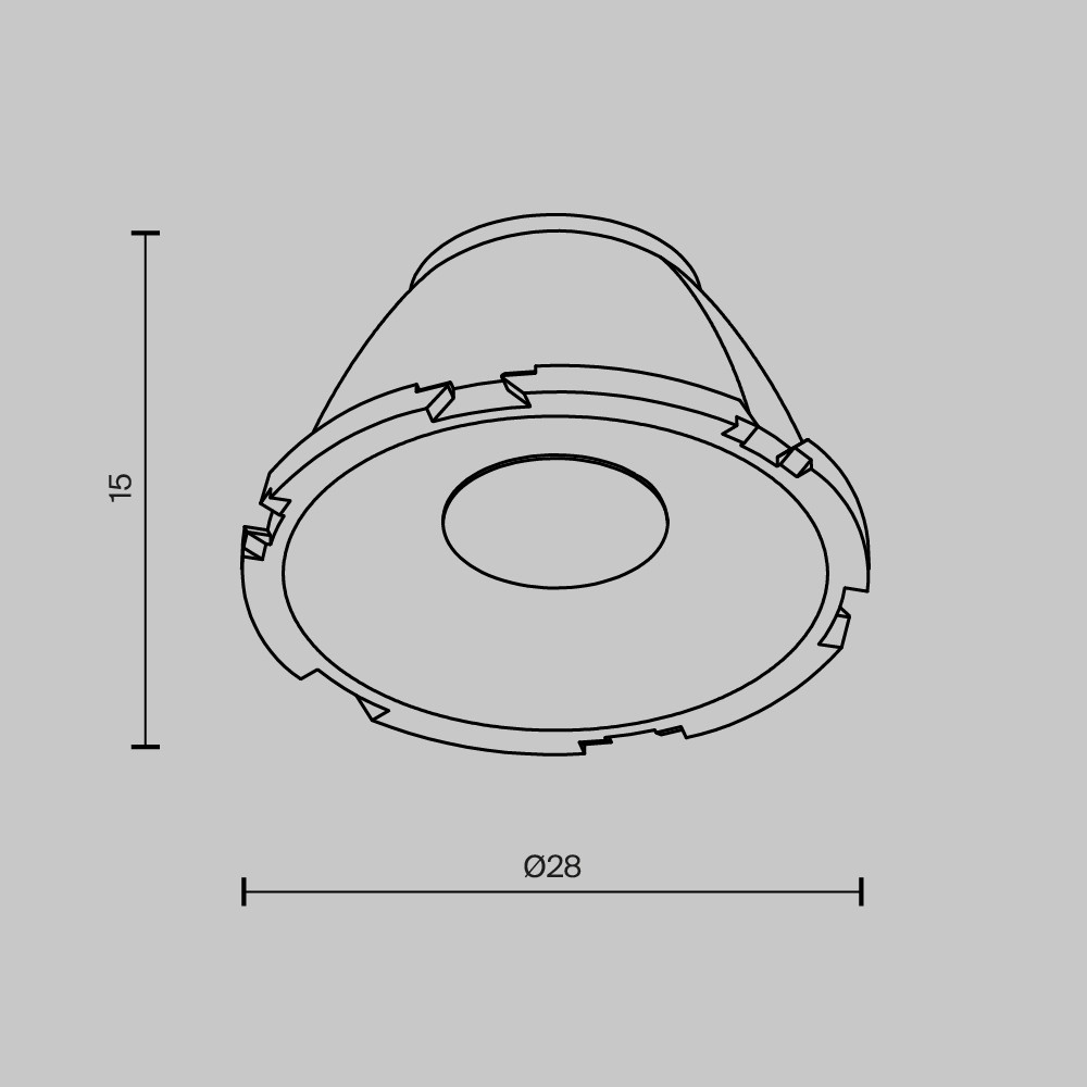 Maytoni Technical Accessories Аксессуар LensCD28-15