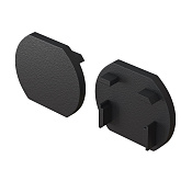 Maytoni Technical Заглушка для круглого шинопровода, 2 шт. Basity, черный TRA172EC-R-11B