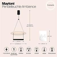 Maytoni Modern Ambience Подвесной светильник цвет: черный MOD280PL-L23B3K