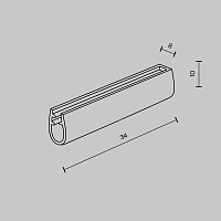 Maytoni Technical Заглушка Parity черная, 2 шт в упаковке TRA130BEC-B