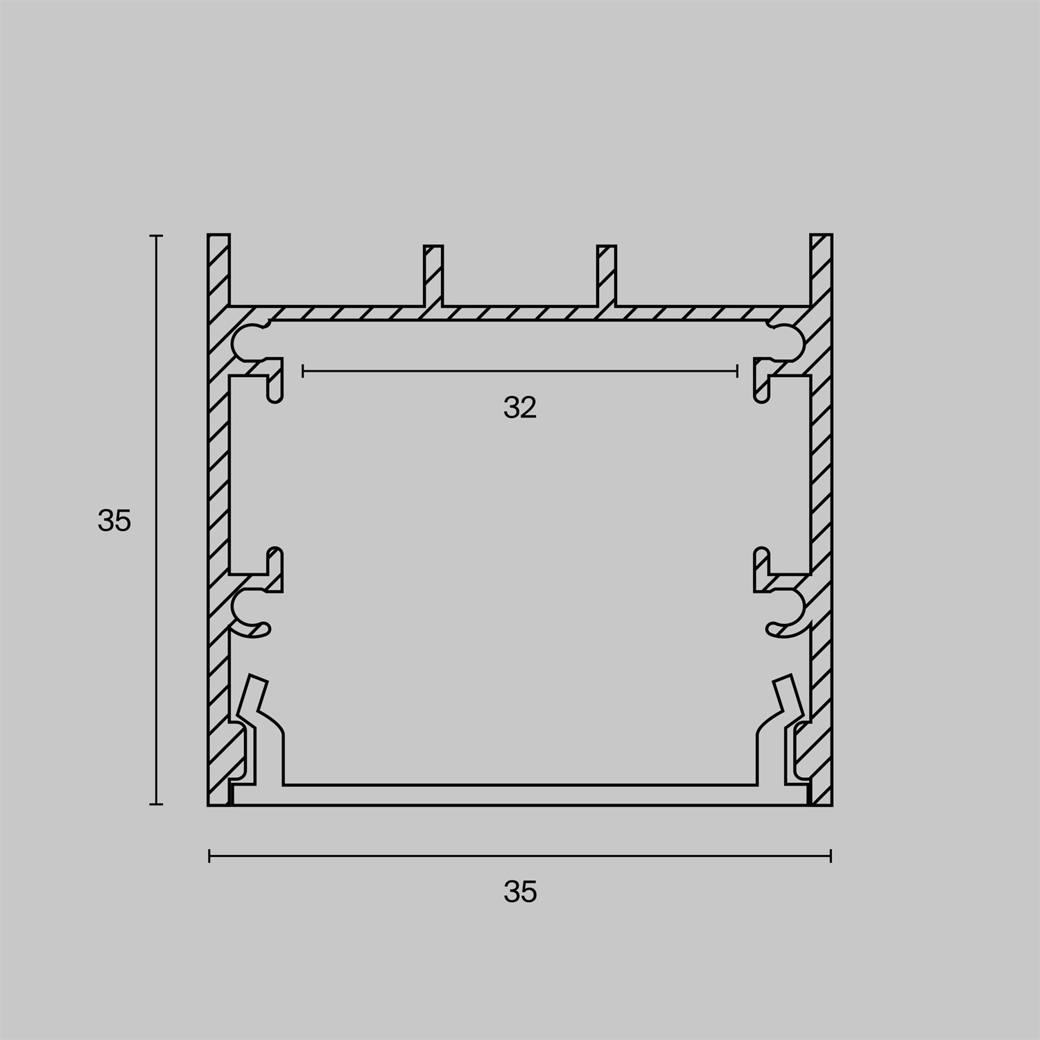 Maytoni Led Strip Профиль ALM-3535B-S-2M