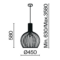 Maytoni Modern Roots Подвесной светильник цвет: черный MOD194PL-01W1