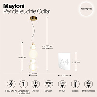 Maytoni Modern Collar Подвесной светильник цвет: золото P069PL-L17G3K