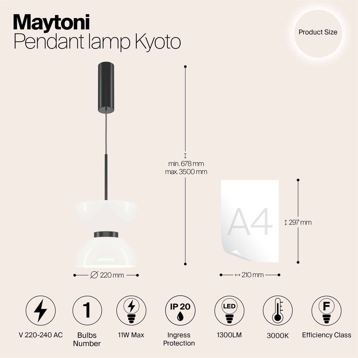 Maytoni Modern Kyoto Подвесной светильник цвет: черный MOD178PL-L11B3K