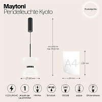 Maytoni Modern Kyoto Подвесной светильник цвет: черный MOD178PL-L11B3K