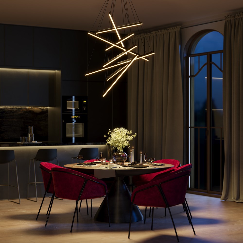 Maytoni Modern Line Подвесной светильник цвет: черный MOD016PL-L96BK