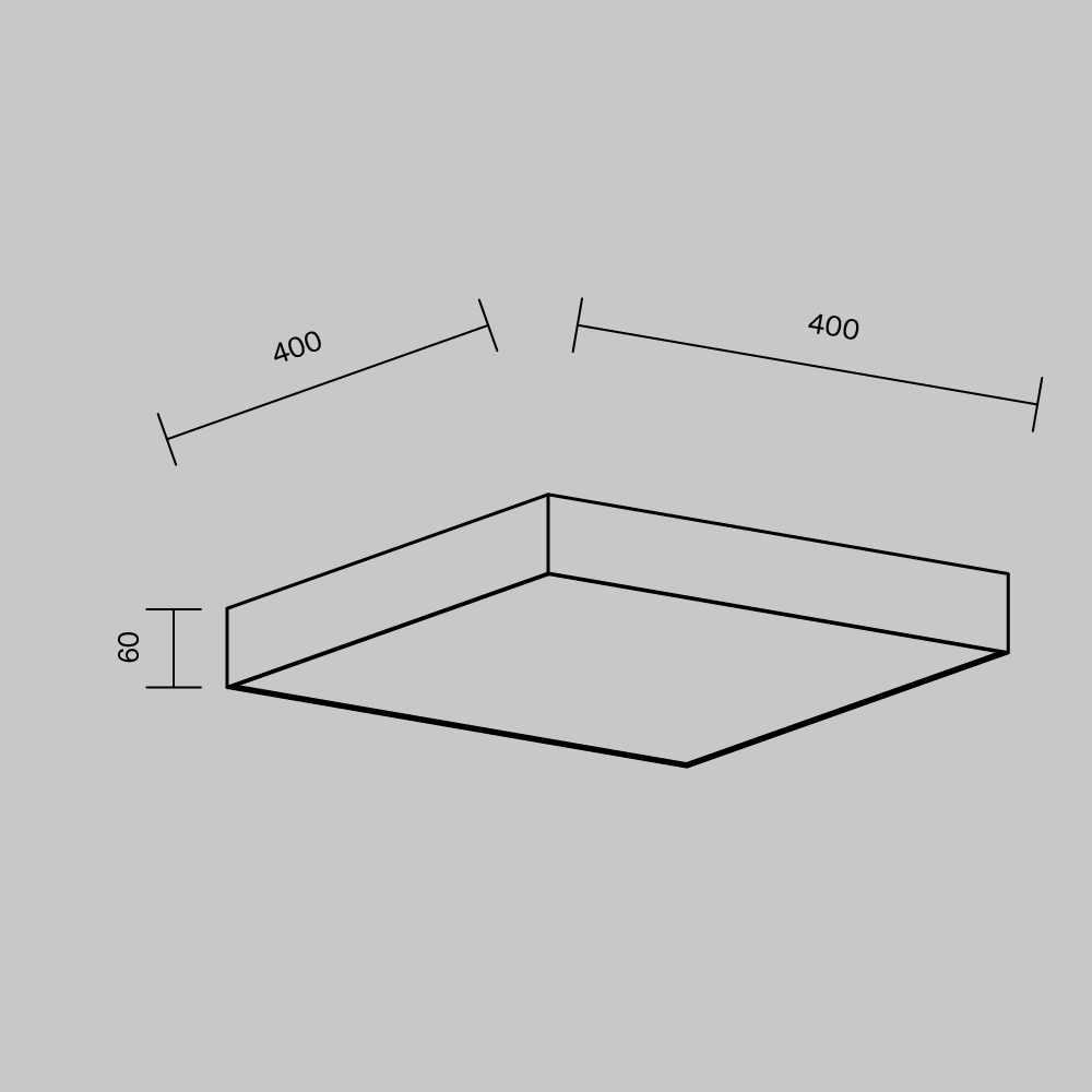 Maytoni Technical Zon Потолочный светильник цвет: белый C032CL-45W3K-SQ-W