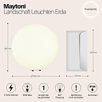 Maytoni Outdoor Erda Ландшафтный светильник цвет: белый O594FL-01W