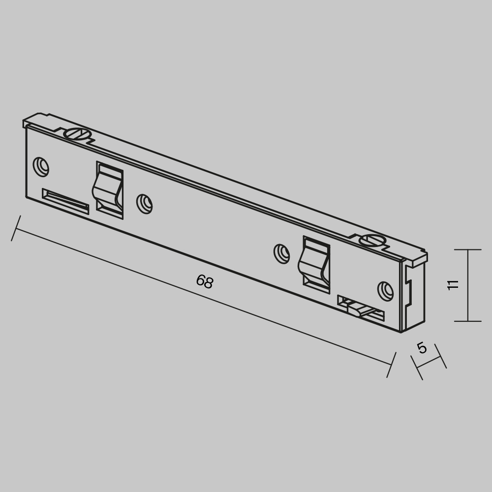 Maytoni Technical Коннектор питания прямой Levity TRA184IPC-1B