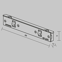 Maytoni Technical Коннектор питания прямой Levity TRA184IPC-1B
