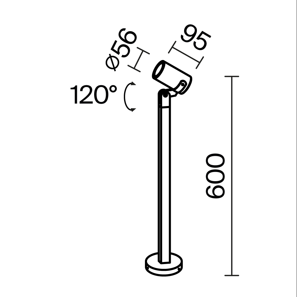 Maytoni Outdoor Scope Ландшафтный светильник цвет: черный O025FL-01B1