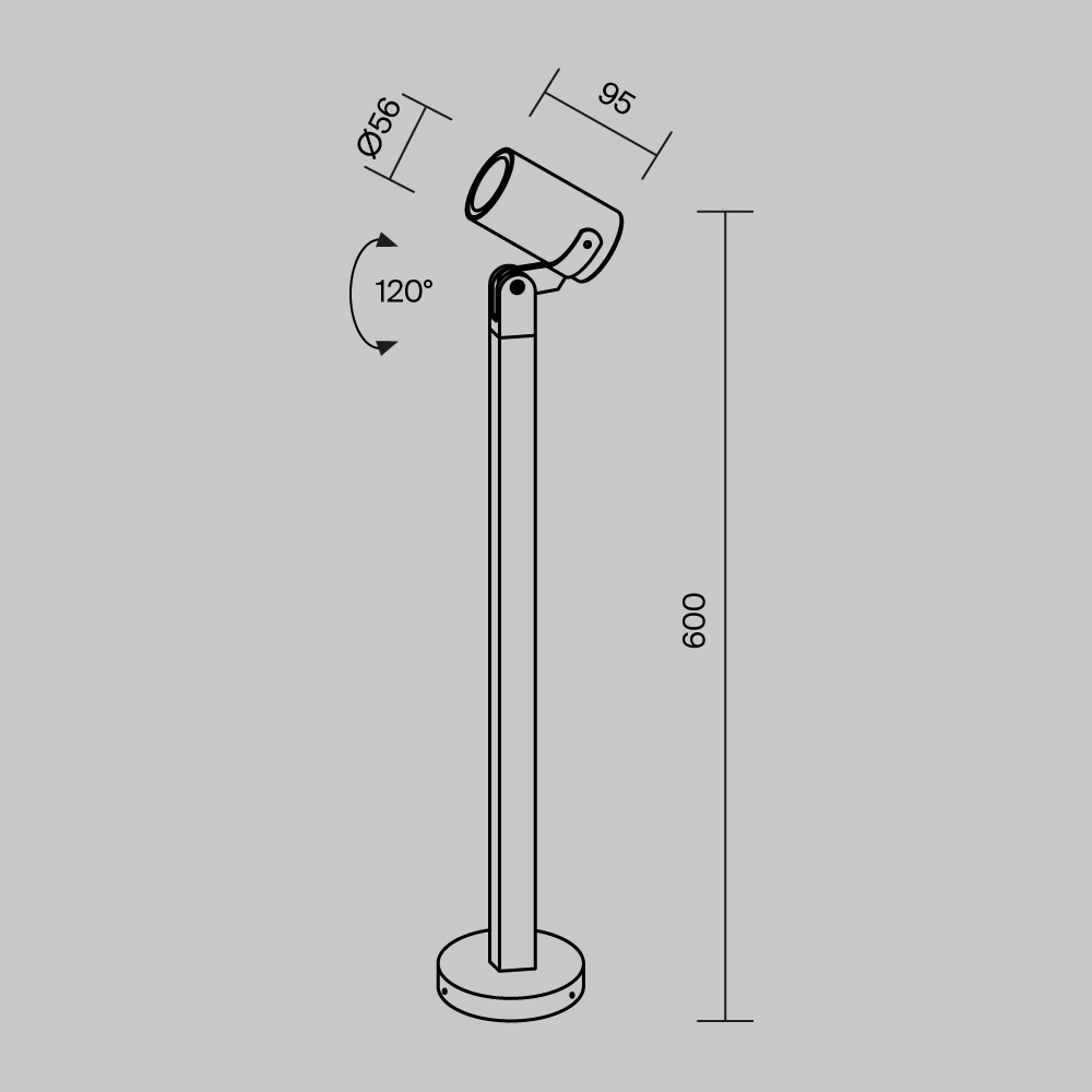 Maytoni Outdoor Scope Ландшафтный светильник цвет: черный O025FL-01B1