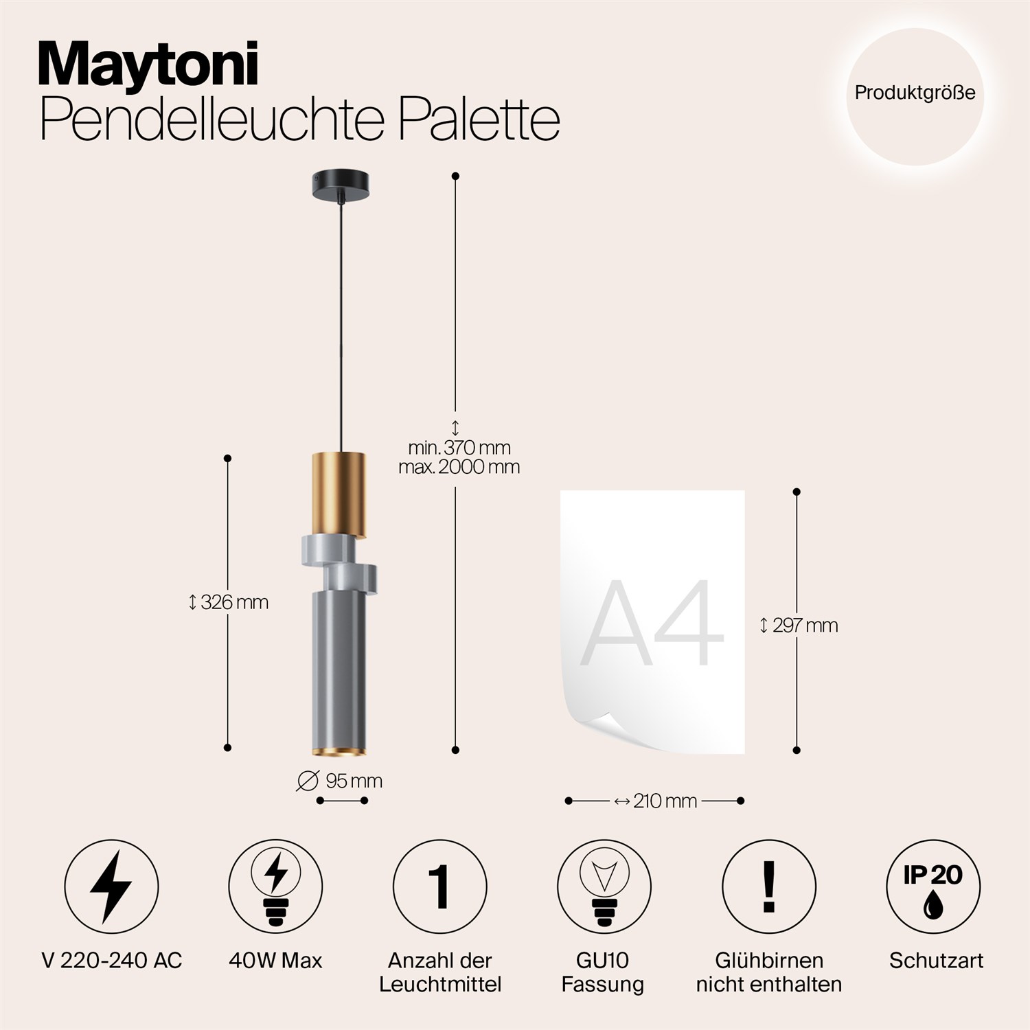 Maytoni Modern Palette Подвесной светильник цвет: черный MOD303PL-01CFL3
