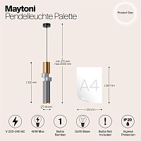 Maytoni Modern Palette Подвесной светильник цвет: черный MOD303PL-01CFL3