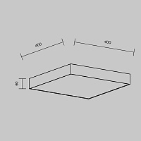 Maytoni Technical Zon Потолочный светильник цвет: белый C032CL-45W4K-SQ-W