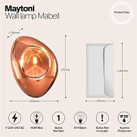 Maytoni Modern Mabell Настенный светильник (бра) цвет: черный MOD306WL-01C
