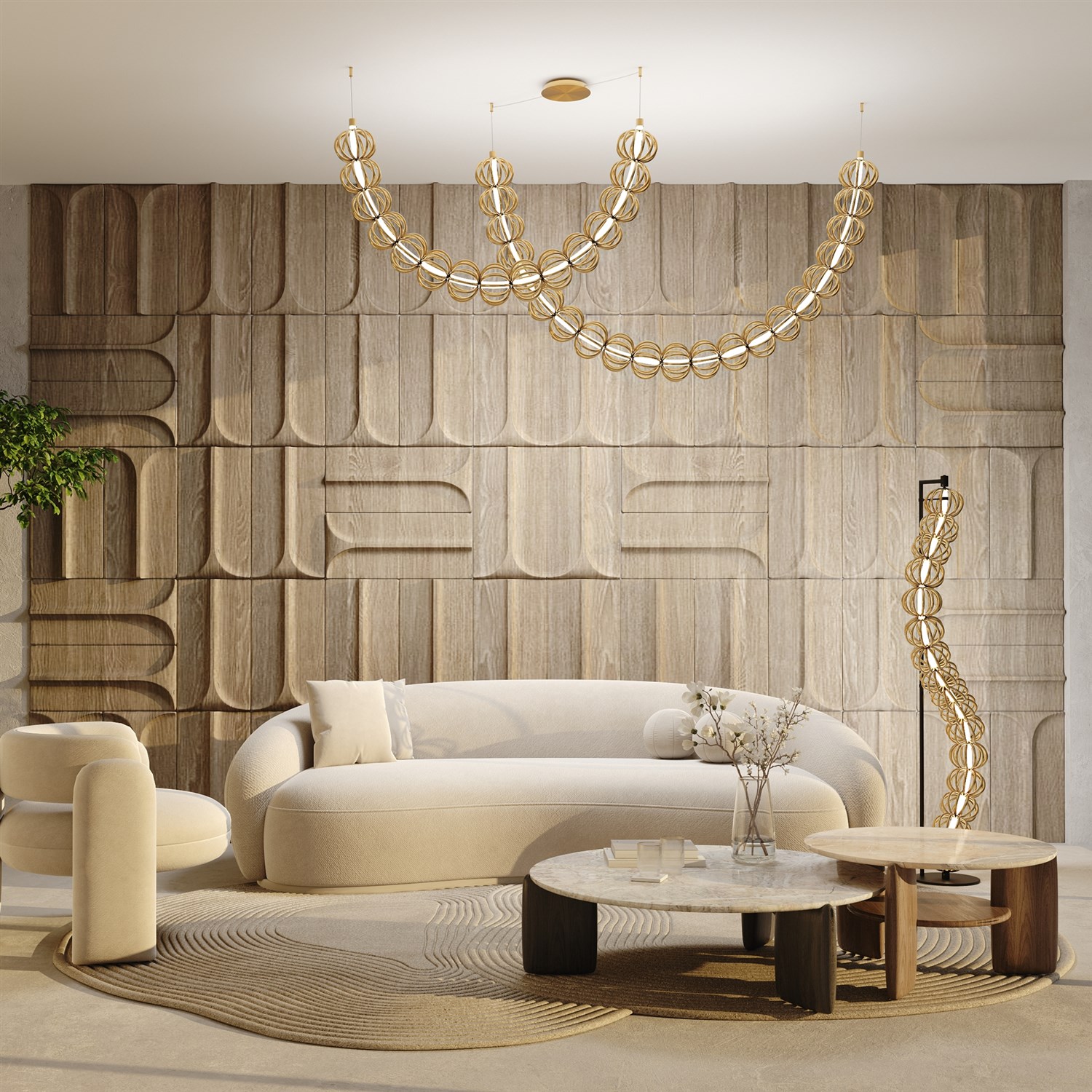 Maytoni Modern Golden Cage Подвесной светильник цвет: золото MOD216PL-L55G3K