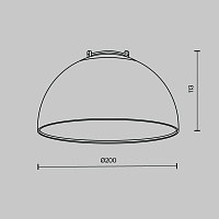Maytoni Technical Bowl Подвесной светильник цвет: черный TR126B-20W4K-B