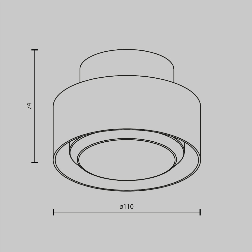 Maytoni Technical Space Потолочный светильник цвет: черный C092CL-GX53-B
