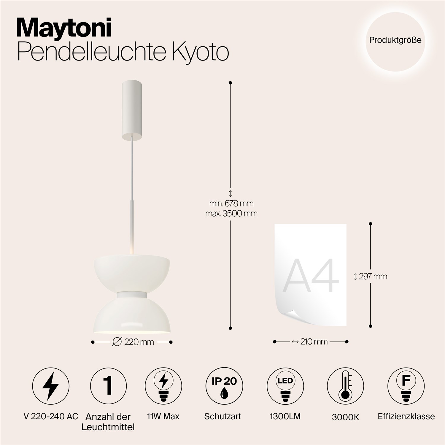 Maytoni Modern Kyoto Подвесной светильник цвет: белый MOD178PL-L11W3K