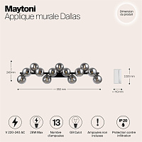 Maytoni Modern Dallas Настенный светильник (бра) цвет: черный MOD547WL-13B