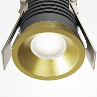 Maytoni Technical Mini Встраиваемый светильник цвет: латунь DL059-7W4K-BS
