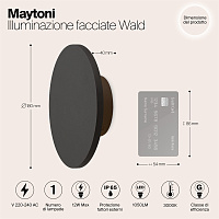 Maytoni Outdoor Wald Архитектурная подсветка цвет: графит O420WL-L12GF