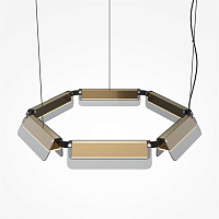 Maytoni Modern Flat Подвесной светильник цвет: черный и латунь MOD296PL-L40BS3K