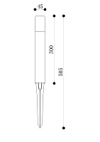 Maytoni Outdoor Talpa Ландшафтный светильник цвет: серый O416FL-L3GR3K1