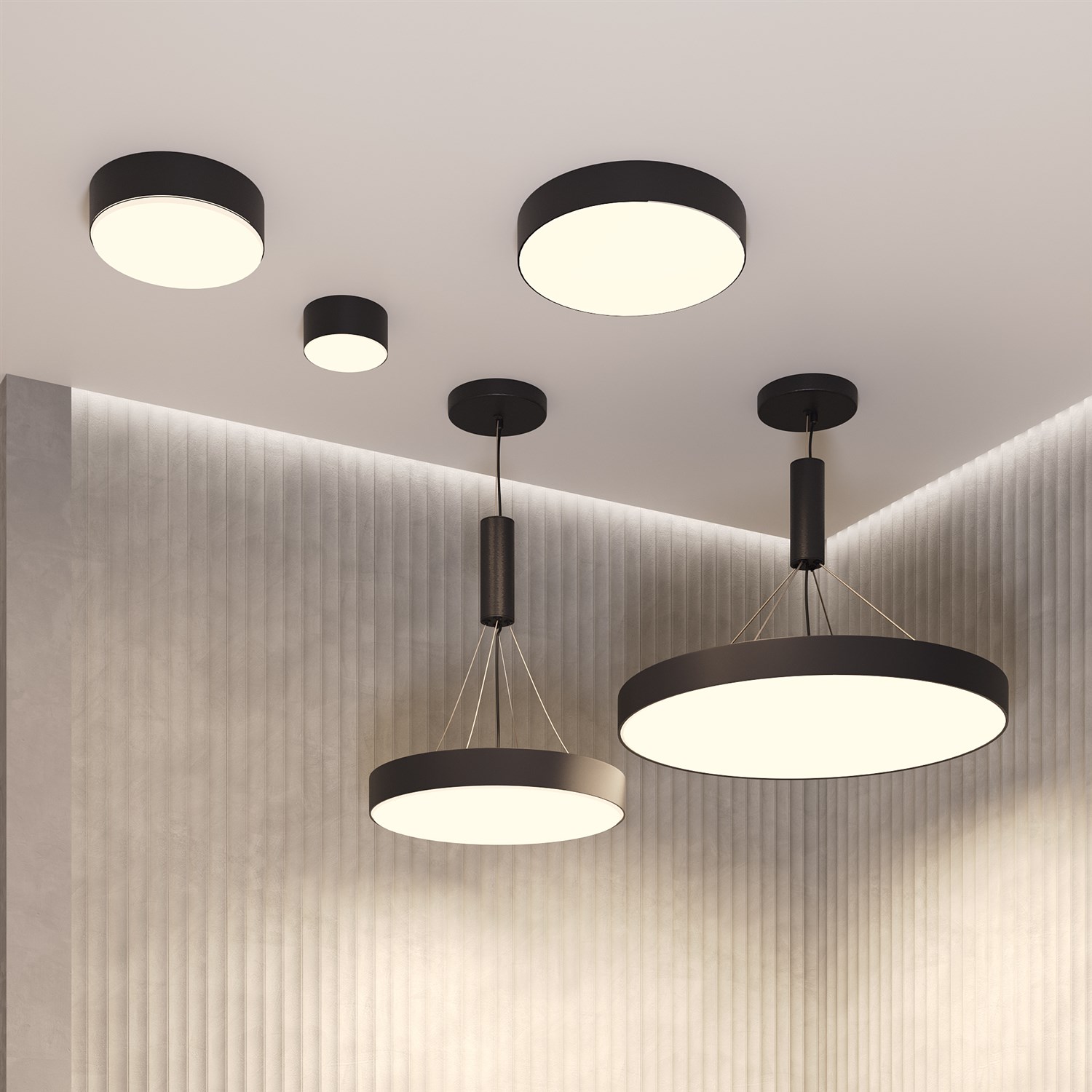 Maytoni Technical Zon Потолочный светильник цвет: черный C032CL-12W4K-RD-B