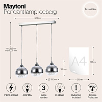 Maytoni Modern Iceberg Подвесной светильник цвет: никель P012-PL-03-N