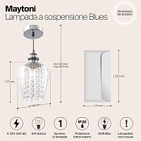 Maytoni Modern Blues Подвесной светильник цвет: никель MOD044-PL-01-N