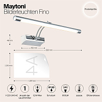 Maytoni Modern Fino Подсветка цвет: хром MIR003WL-L12CH
