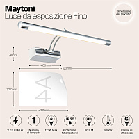 Maytoni Modern Fino Подсветка цвет: хром MIR003WL-L12CH