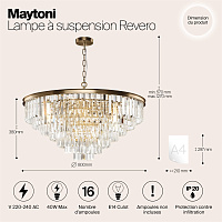 Maytoni Classic Revero Подвесной светильник цвет: латунь MOD085PL-16BS