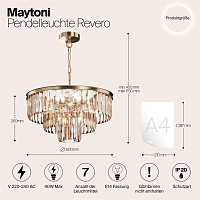 Maytoni Classic Revero Подвесной светильник цвет: латунь MOD085PL-07BS