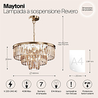 Maytoni Classic Revero Подвесной светильник цвет: латунь MOD085PL-07BS